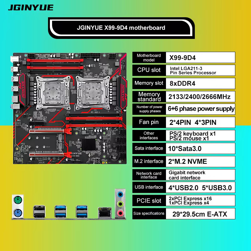 اللوحة الأم المزدوجة X99 CPU L - مراجعة X99 Dual Cpu Motherboard Combo وسعره