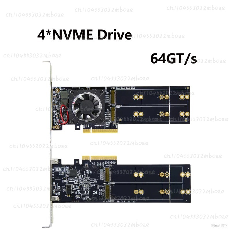 بطاقة توسعة PEX8747 PCIe 3.0 X - مراجعة Quad M.2 Nvme Pcie Bifurcation Card وسعره